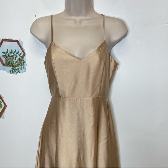 Show me your Mumu faith maxi dress Champagne bridesmaid XS - Picture 3 of 8